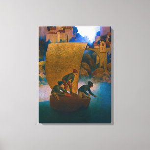 Wynken, Blynken and Nod, 1905 by Maxfield Parrish Canvas Print