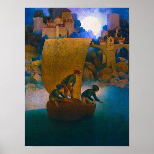 Wynken, Blynken and Nod, 1905 by Maxfield Parrish Poster