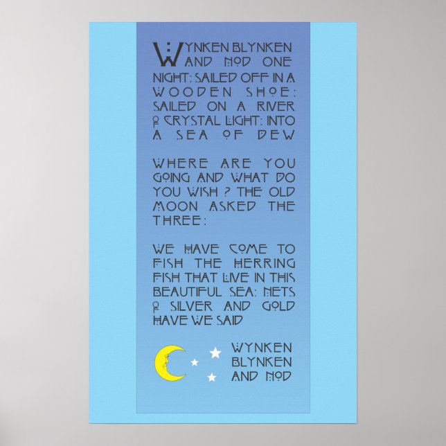 Wynken, Blynken, and Nod Poster (Front)