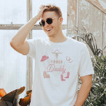 WYNONA Blush Pink Cowgirl Rodeo Daddy T-Shirt<br><div class="desc">This t shirt features cute blush pink cowgirl graphics and the words 'rodeo daddy' in a sweet rodeo font combination. This dad shirt is the perfect gift for your favourite expecting father or works as a great pregnancy announcement idea. It also works seamlessly with the first rodeo themed Wynona Collection....</div>