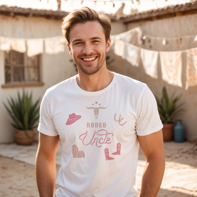 WYNONA Blush Pink Cowgirl Rodeo Uncle T-Shirt (Creator Uploaded)