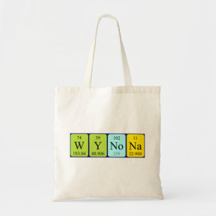Wynona periodic table name tote bag