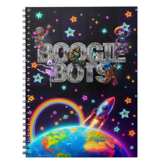 WYNOT Brand Shop: Boogie Bots Notebook (Front)