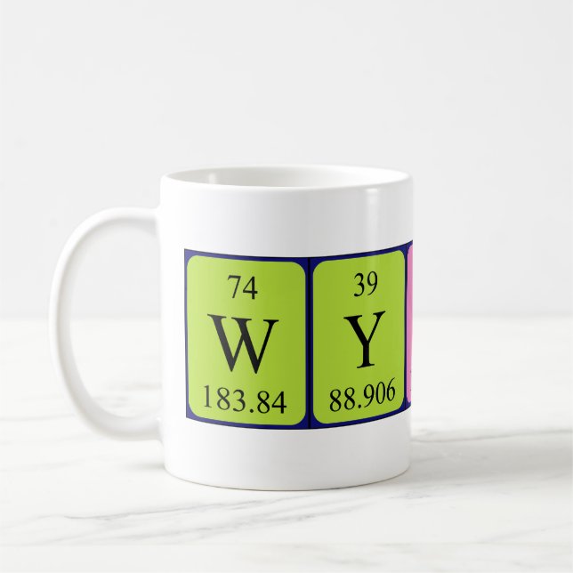 Wynter periodic table name mug (Left)