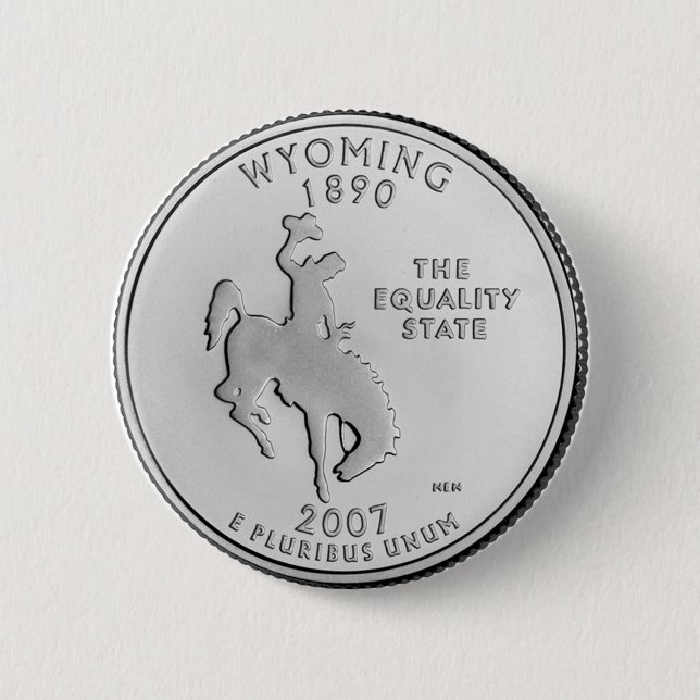 Wyoming 2 Inch Round Button (Front)