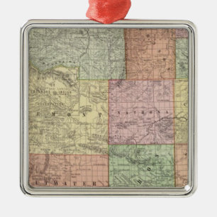 Wyoming 3 metal ornament