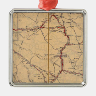 Wyoming 4 metal ornament