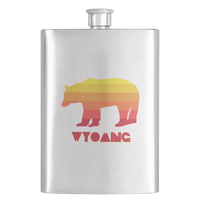 Wyoming Bear Hip Flask (Front)