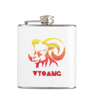 Wyoming Bighorn Sheep Hip Flask