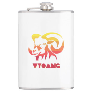 Wyoming Bighorn Sheep Hip Flask