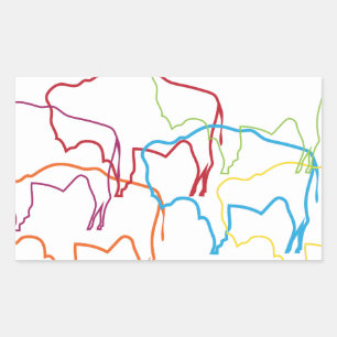 wyoming bison pride blur sticker