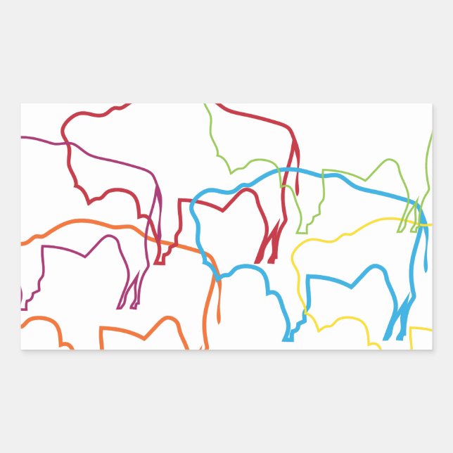 wyoming bison pride blur sticker (Front)