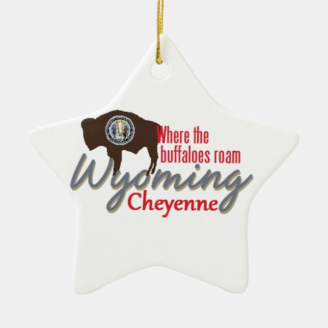 WYOMING CERAMIC ORNAMENT (Front)