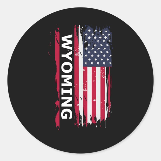 Wyoming Classic Round Sticker (Front)