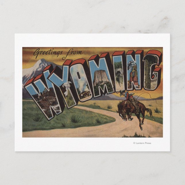 Wyoming (Cowboy)Large Letter ScenesWyoming Postcard (Front)