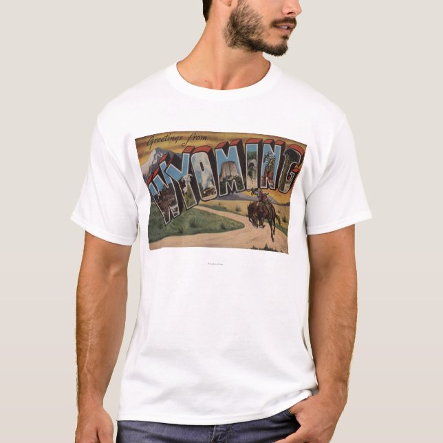 Wyoming (Cowboy)Large Letter ScenesWyoming T-Shirt (Front)