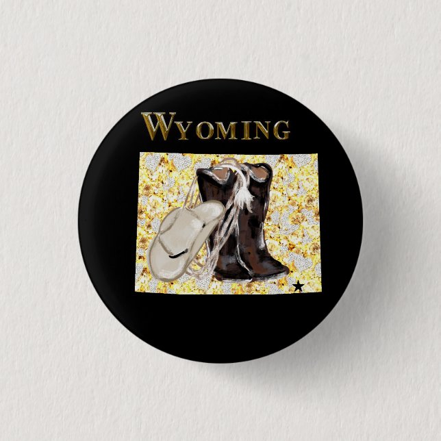 WYOMING DREAM 1 INCH ROUND BUTTON (Front)