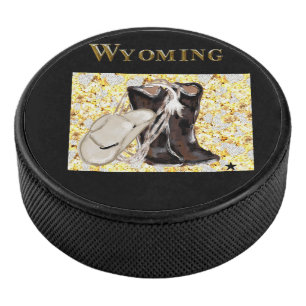 WYOMING DREAM HOCKEY PUCK