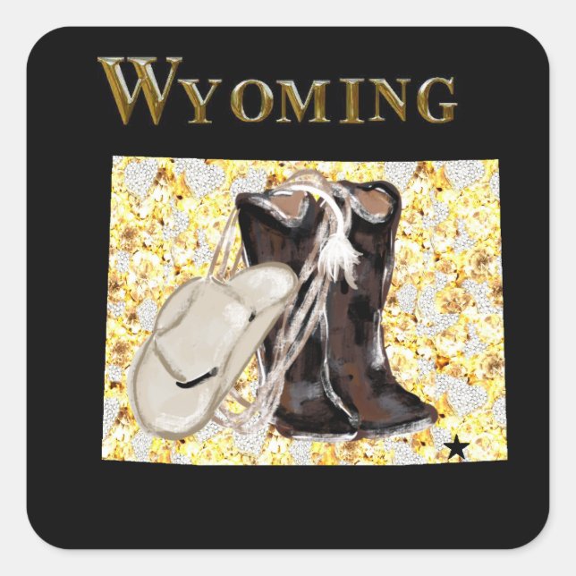 WYOMING DREAM SQUARE STICKER (Front)