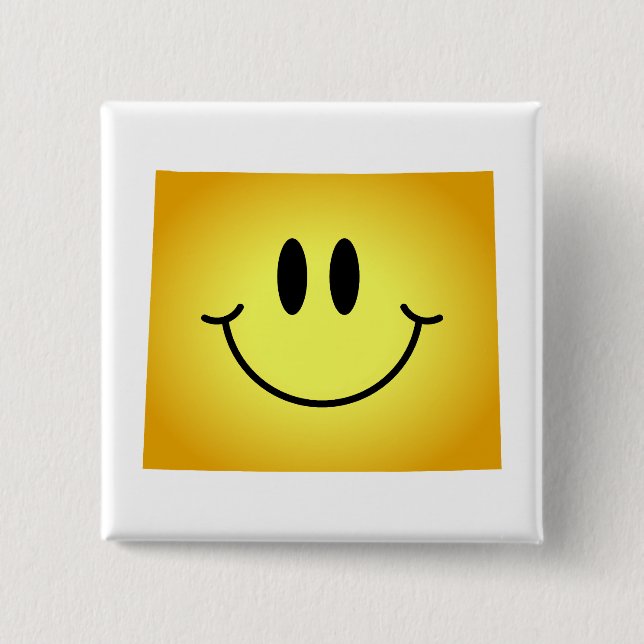 Wyoming Face 2 Inch Square Button (Front)