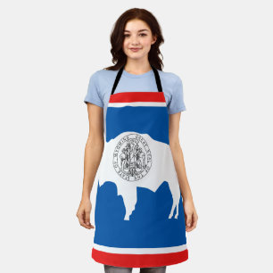 Wyoming flag apron