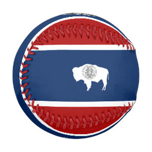 Wyoming flag baseball