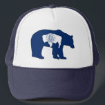 Wyoming Flag Bear Trucker Hat<br><div class="desc">The least populous state in the Union is also one of the most incredibly gorgeous and has lots of bears! Show your love for Wyoming!</div>