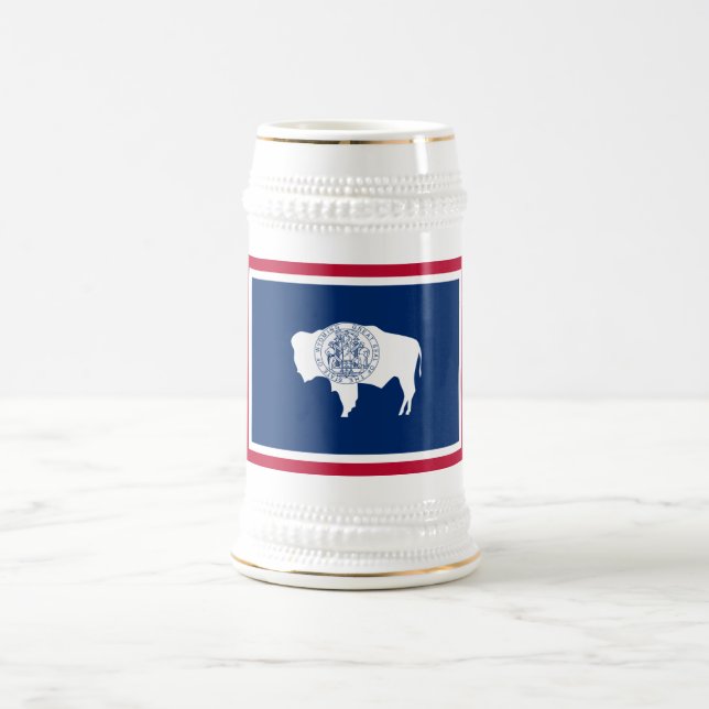 WYOMING FLAG BEER STEIN (Center)