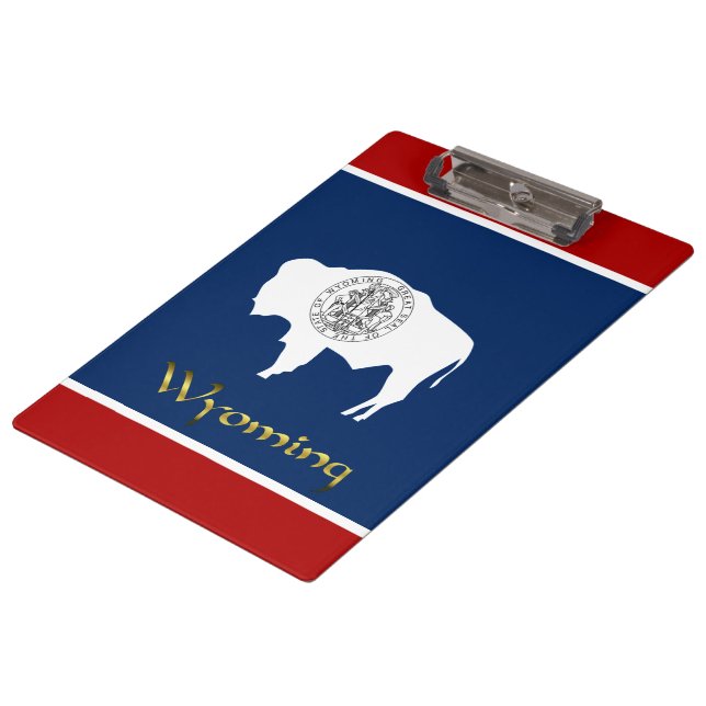 Wyoming flag clipboard (Angled)