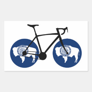 Wyoming Flag Cycling Sticker