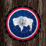 Wyoming Flag Dartboard & Wyoming / USA game board<br><div class="desc">Dartboard: Wyoming & Wyoming flag darts,  family fun games - love my country,  summer games,  holiday,  fathers day,  birthday party,  college students / sports fans</div>
