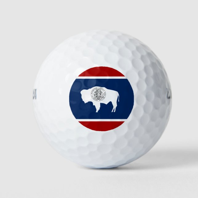 Wyoming flag golf balls (Front)