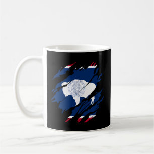 Wyoming Flag Pride State Bison Coffee Mug