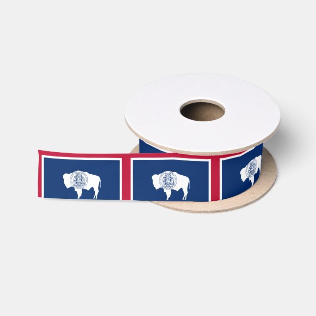Wyoming Flag Satin Ribbon (Spool)
