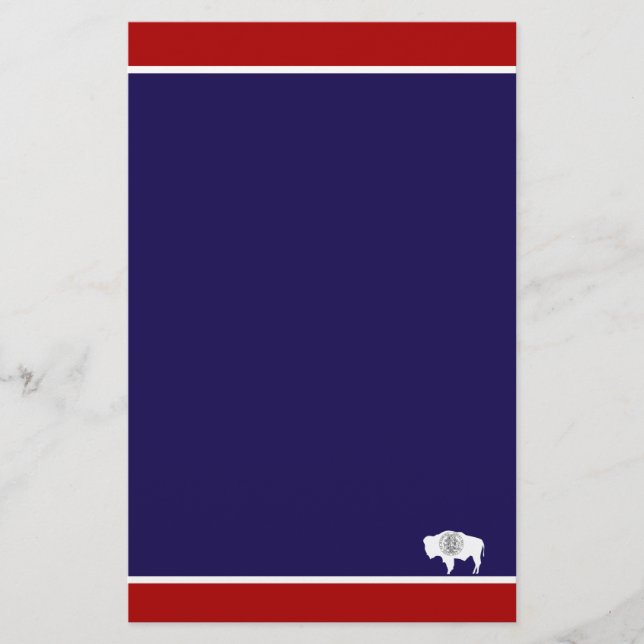 Wyoming flag stationery (Front)