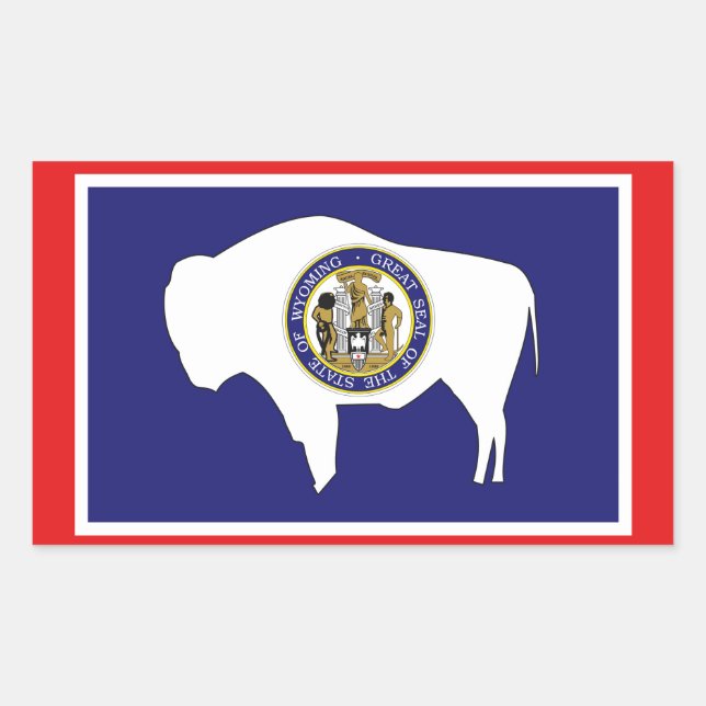 Wyoming Flag Sticker (Front)