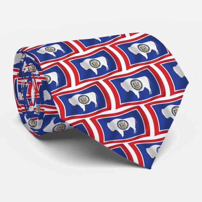 Wyoming Flag Tie (Rolled)