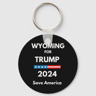 Wyoming For Trump President Election Republican Keychain