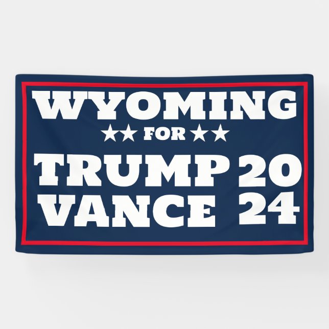 Wyoming for Trump Vance 2024 Banner (Horizontal)