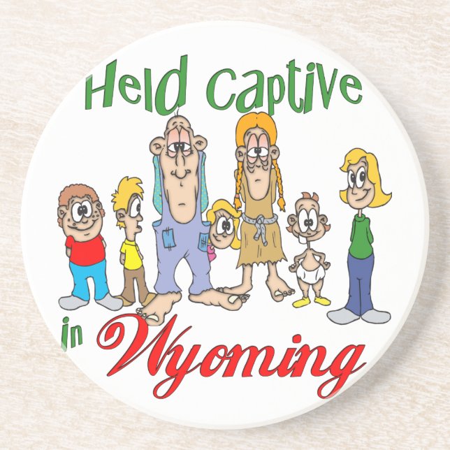 Wyoming Funny Trailer Park Dessous de verre Sandst (Devant)