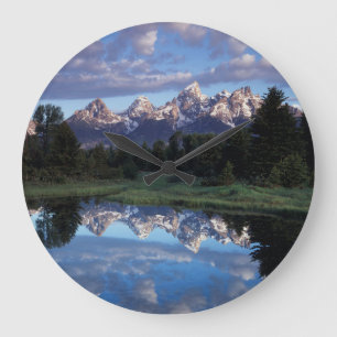 Wyoming, Grand Teton National Park 4 Large Clock