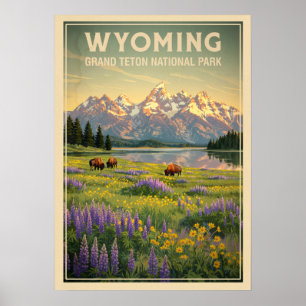 Wyoming Grand Teton National Park V03 Poster