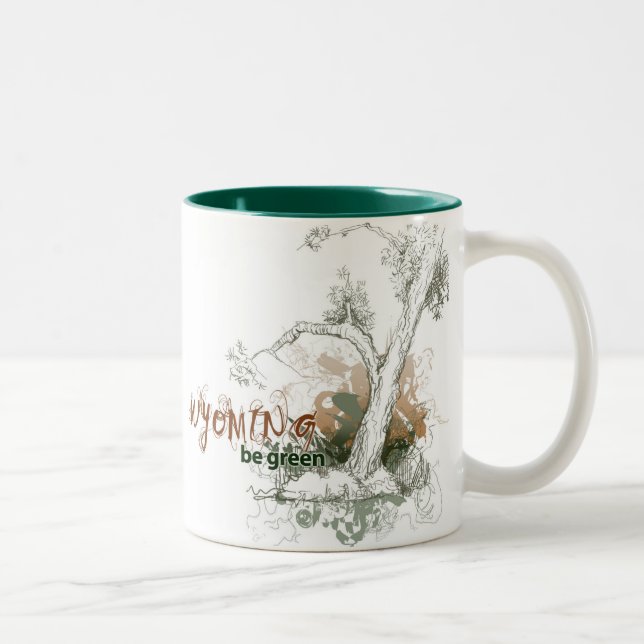 Wyoming Green Tree Mug (Right)