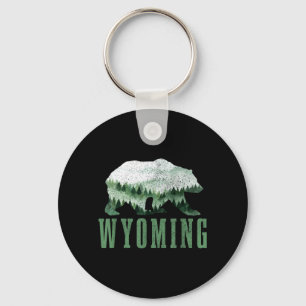 Wyoming Grizzly Bear Nature Hiking Camng Hiker Keychain