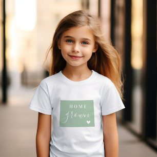 Wyoming Home Grown   Editable Colours State Map Baby T-Shirt