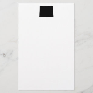 Wyoming in Black Stationery