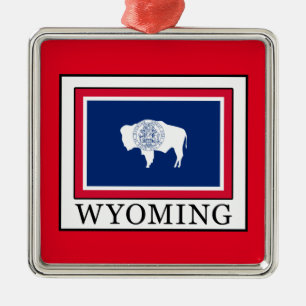 Wyoming Metal Ornament