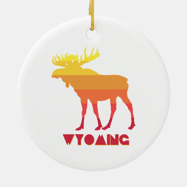Wyoming Moose Ceramic Ornament (Back)