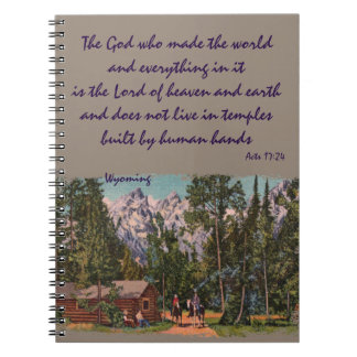 Wyoming Mountains Christian Notebook