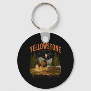Wyoming Mountains National Park Do Not Pet The Keychain